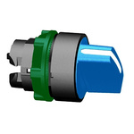 Schneider Electric Harmony XB5 Series 2 Position Selector Switch Head, 22mm Cutout, Blue Handle