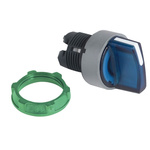 Schneider Electric Harmony XB5 Series 2 Position Selector Switch Head, 22mm Cutout, Blue Handle