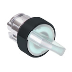 Schneider Electric Harmony XB5 Series 2 Position Selector Switch Head, 22mm Cutout, White Handle