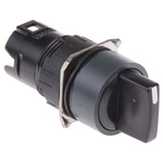 Schneider Electric Harmony XB6 Series 2 Position Selector Switch Head, 16mm Cutout, Black Handle