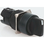 Schneider Electric Harmony XB6 Series 3 Position Selector Switch Head, 16mm Cutout, Black Handle