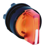 Schneider Electric Harmony XB5 Series 2 Position Selector Switch Head, 22mm Cutout, Orange Handle