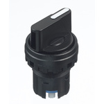 Idec IDEC HW Series 2 Position Selector Switch Head, 22mm Cutout, Black Handle