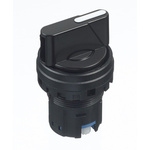 Idec IDEC HW Series 3 Position Selector Switch Head, 22mm Cutout, Black Handle