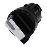 Siemens SIRIUS ACT Series 2 Position Selector Switch Head, 22mm Cutout, Black/White Handle