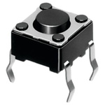 Black Button Tactile Switch 0.7mm Snap-In