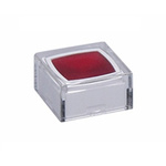 NKK Switches Clear, Red Tactile Switch Cap for JB Series Tactile Switches, AT4060JC
