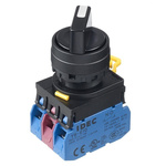 Idec Spring Return Selector Switch - (DPDT) 22mm Cutout Diameter, Illuminated 3 Positions