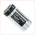 CR-123PE/BN | Panasonic CR123A Button Battery, 3V, 17mm Diameter