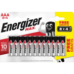 AAA 8+4 MAX RS | Energizer MAX Alkaline AAA Battery 1.5V, 12 Pack