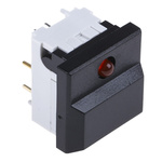 Black Tact Switch, SPDT 10 mA @ 24 V dc