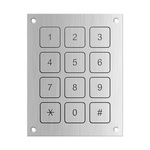 RS PRO IP68 12 Key Aluminium Piezo Keypad