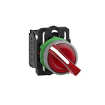 Schneider Electric Handle Selector Switch - (SPDT) 22mm Cutout Diameter, Illuminated 2 Positions