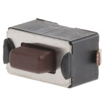 Brown Button Tactile Switch, SPST 50 mA @ 12 V dc 1.5mm