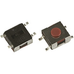 Red Button Tactile Switch 50 mA @ 12 V dc