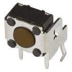 Brown Button Tactile Switch, SPST 50 mA @ 12 V dc 1.3mm