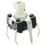 Plunger Tactile Switch, SPST 50 mA @ 24 V dc 3.9mm Through Hole