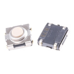 Button Tactile Switch, SPST 50 mA @ 24 V dc Through Hole