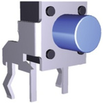 Blue Button Tactile Switch, SPST 50 mA @ 24 V dc 3.25mm