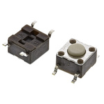 White Button Tactile Switch, SPST 50 mA @ 24 V dc 0.7mm Surface Mount