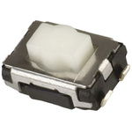 White Push Plate Tactile Switch, SPST 20 mA 1.7mm