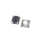 White Push Plate Tactile Switch, SPST 20 mA 3.1mm