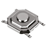 Stem Tactile Switch, SPST 50 mA @ 12 V dc 1.5mm Surface Mount