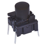 IP67 Black Cap Tactile Switch, SPST 50 mA @ 24 V dc