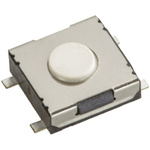 White Tactile Switch, SPST 50 mA @ 12 V dc 1.1mm Surface Mount