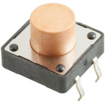 Pink Button Tactile Switch, SPST 50 mA @ 12 V dc 5mm Through Hole
