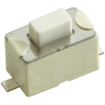 White Tactile Switch, SPST 50 mA @ 12 V dc 1.5mm Surface Mount