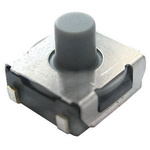 IP67 Plunger Tactile Switch, SPST 50 mA @ 24 V dc 2.6mm