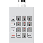 Bopla IP65 16 Key Conductive Silver Membrane Keypad