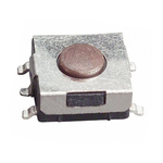 Brown Round Tactile Switch, SPST 50 mA 0.27mm PCB