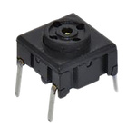 IP67 Black Flat Button Tactile Switch, SPST 50 mA 6.5 (Dia.)mm PCB