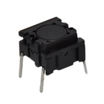 IP67 Black Flat Button Tactile Switch, SPST 50 mA 6.5 (Dia.)mm PCB