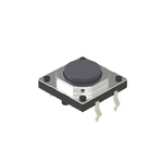 Grey Cap Tactile Switch, SPST 50 mA Snap-In