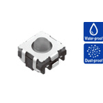IP67 Grey Button Tactile Switch, SPST 50 mA 1.35mm Surface Mount