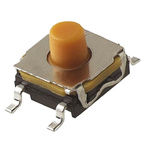 IP67 Button Tactile Switch, SPST 50 mA @ 32 V dc 2.6mm