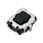 White Push Plate Tactile Switch, SPST 20 mA @ 15 V dc 2.2mm Surface Mount