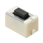 Black Push Plate Tactile Switch, SPST 20 mA @ 15 V dc 3mm Surface Mount