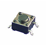 Black Flat Button Tactile Switch, SPST 125 mA 0.8mm Surface Mount