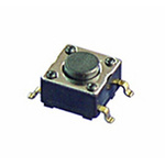 Black Flat Button Tactile Switch, SPST 100 mA 0.8mm Surface Mount
