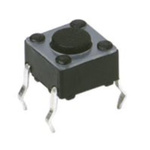 IP40 Grey Button Tactile Switch, SPST 50 mA 3.5 (Dia.)mm Through Hole