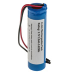 RS PRO, 3.7V, 19 (Dia.) x 69 mm, Lithium-Ion Rechargeable Battery, 2.6Ah