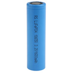 RS PRO, 3.2V, 18650, Lithium Phosphate Rechargeable Battery, 1.5Ah