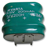 55620303059 | Varta 3.6V Button Rechargeable Battery, 210mAh