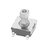 IP00 Black Cap Tactile Switch, SPST 0.05A 6.3mm Surface Mount