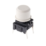 IP67 White Tact Switch, SPST 50 mA @ 24 V dc