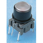 Black Tact Switch, SPST 50 mA @ 24 V dc